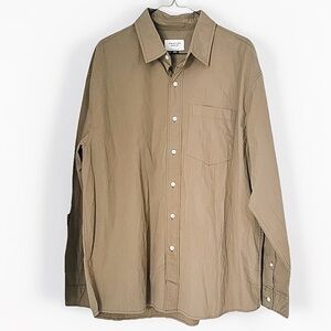 American Eagle Outfitters Men's Large Casual Tan Buttons Down Shirt NWT